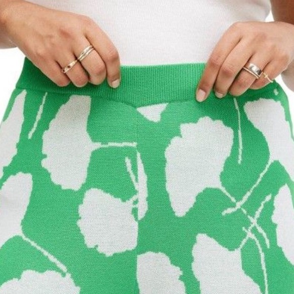NWT: Diane von Furstenberg x Target Green & White Knit Pant - Picture 4 of 8